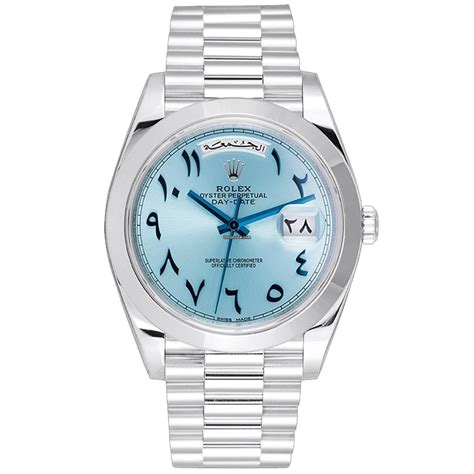 rolex day date ice blue arabic dial|rolex day date 40 2022.